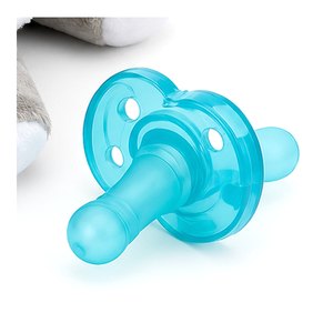 Close crop on the BPA free medical grade silicone pacifier