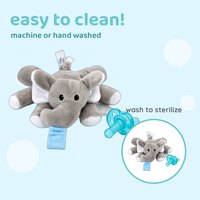 The Elephant plush soother going into the wash