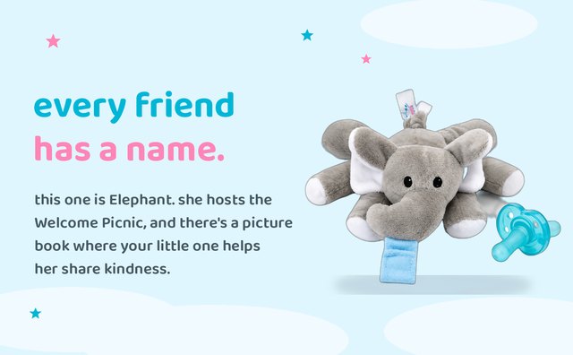 BabyLUV Elephant in the story world of the Welcome Picnic meadow