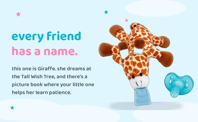 BabyLUV Giraffe in the story world of the Tall Wish Tree